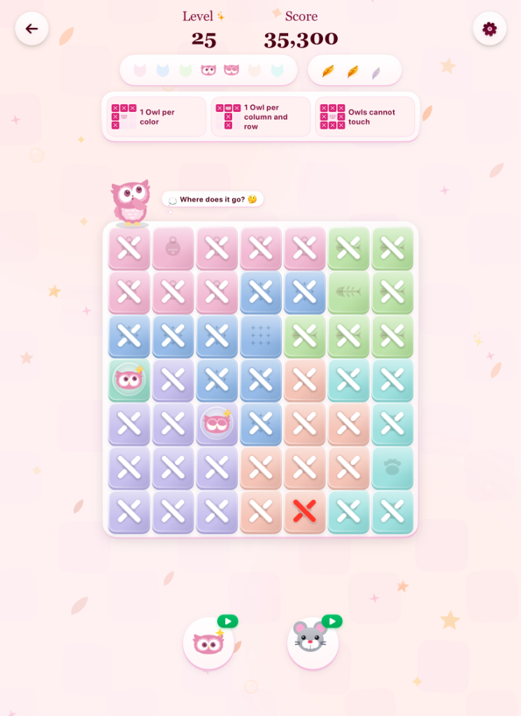 Rose Owl Level 25 Game Pad