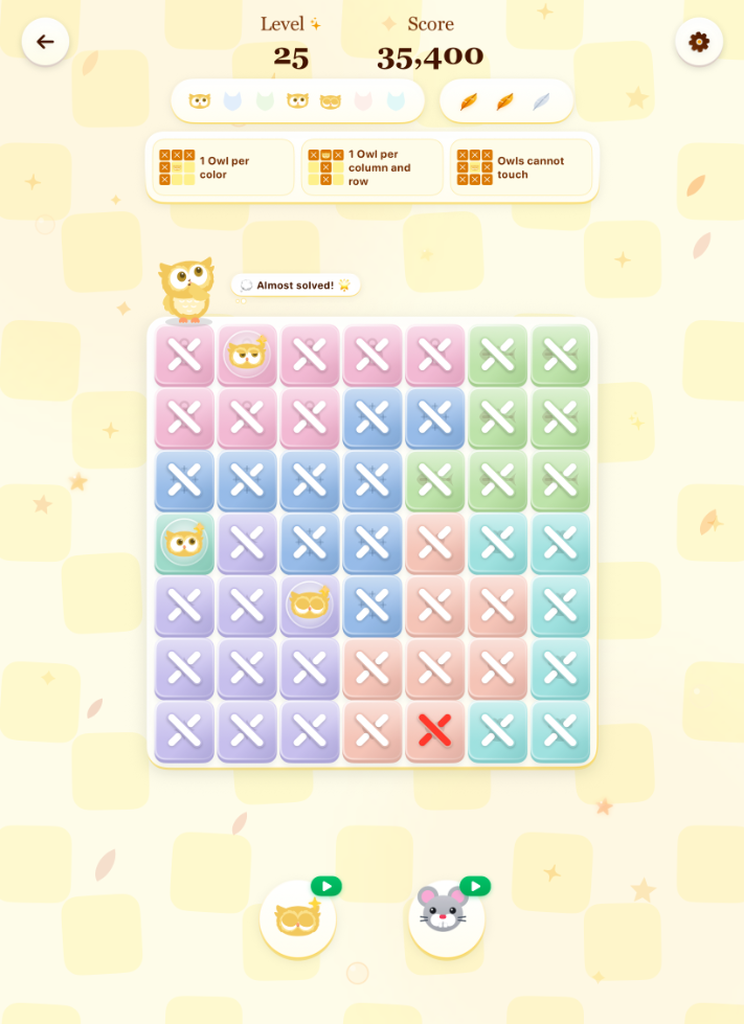 Sunny Owl Level 25 Game Pad