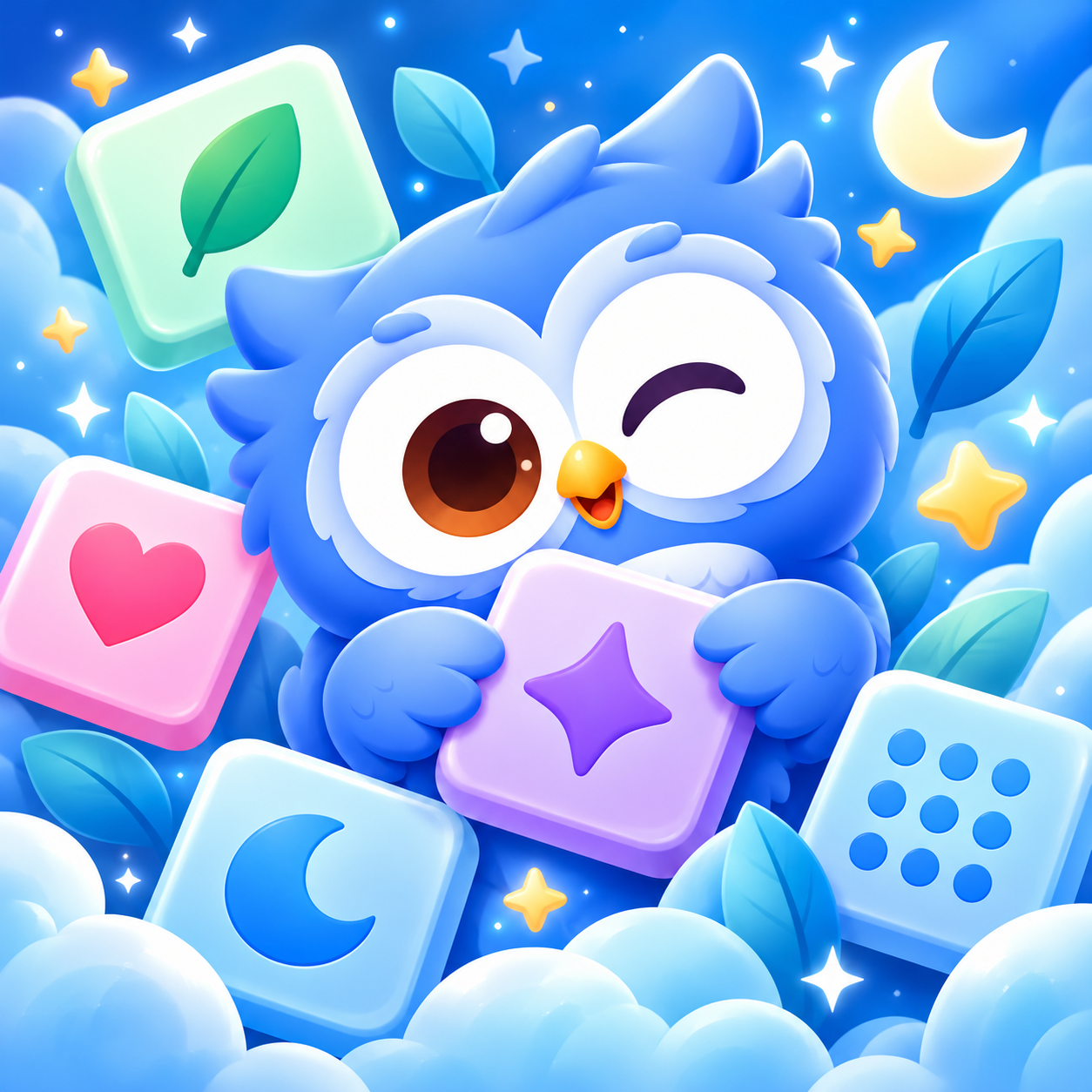 Ocean Lilac Owl